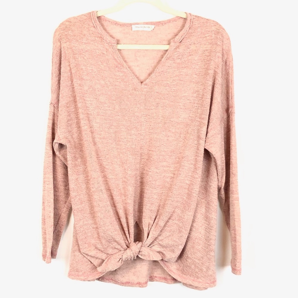 American Threads Pink Rose Long Sleeve Sweater